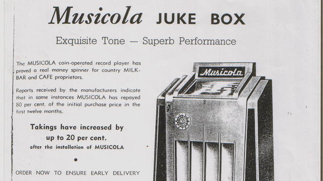 Musicola M12/10 Soda Fountain Journal Ad